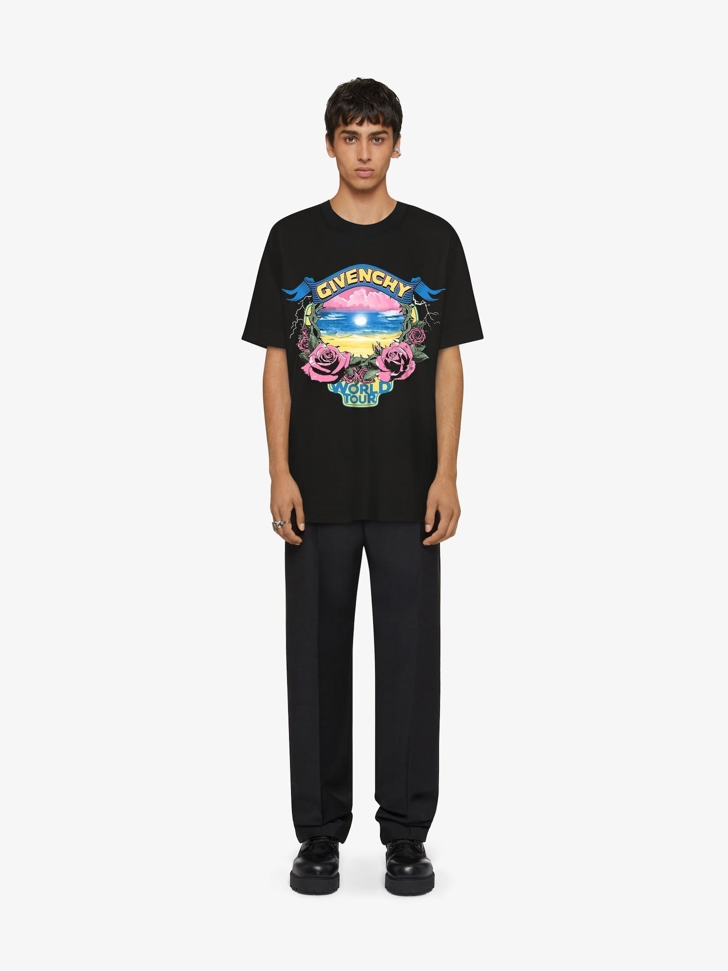 Rose Flower Print T Shirt