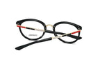 5-Color Oval Stripe Metal Frame Glasses