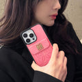 Embossed leather coin purse case