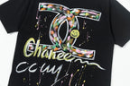 Colorful handmade graffiti t-shirt