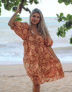 Neera Short Dress in Masala - Lined