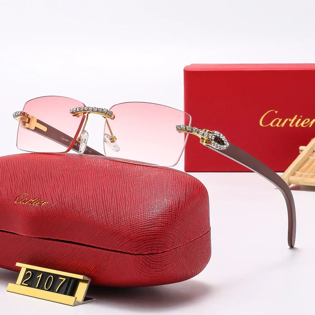 6 Colors Diamond Frameless Sunglasses 2107