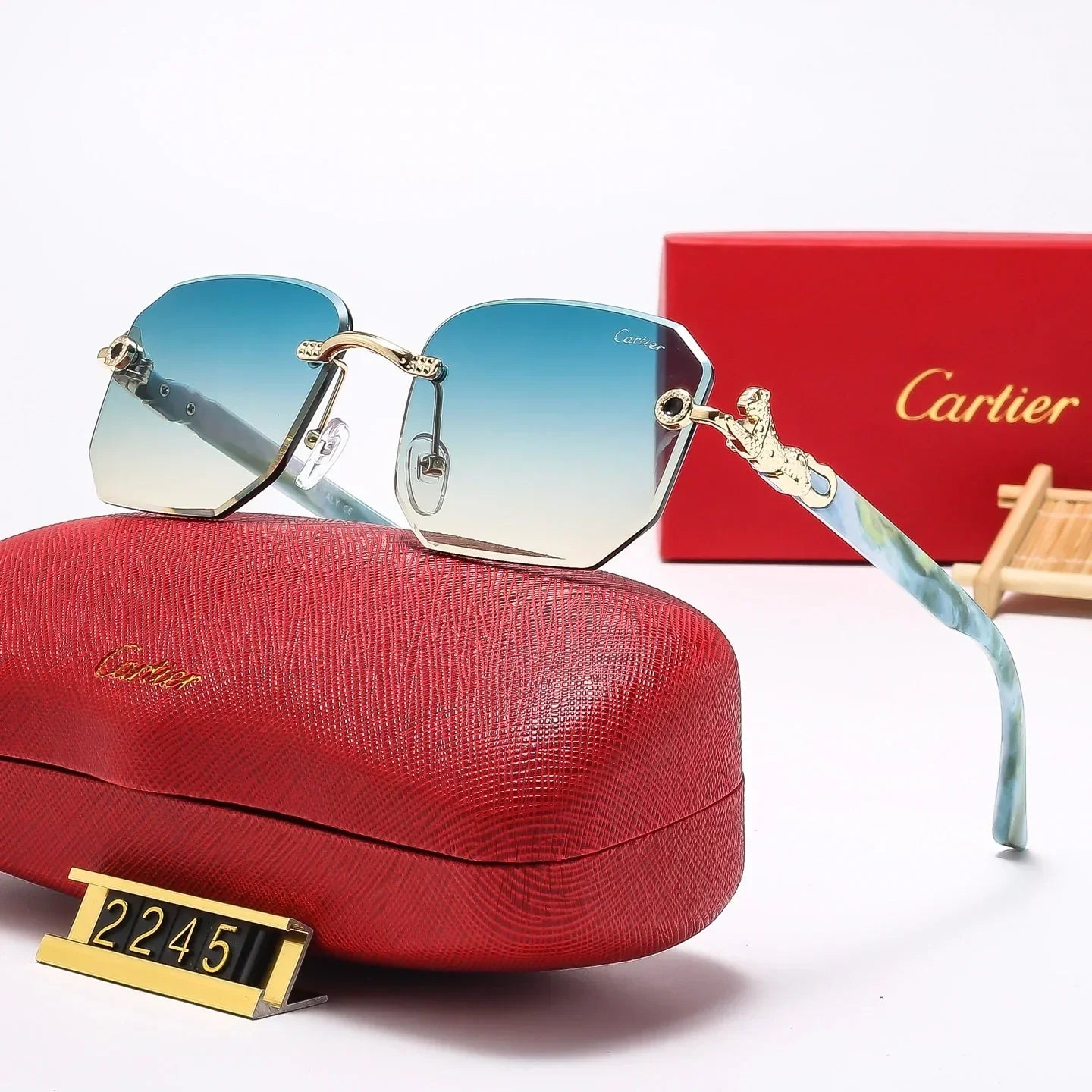 7 Colors Fashion  frameless square Sunglasses  2245