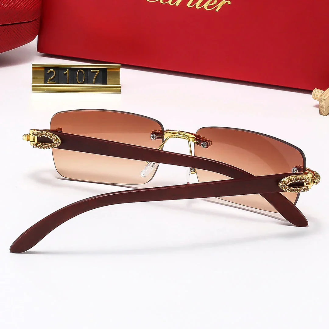 6 Colors Diamond Frameless Sunglasses 2107