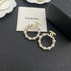 Pearl Hoop Earrings