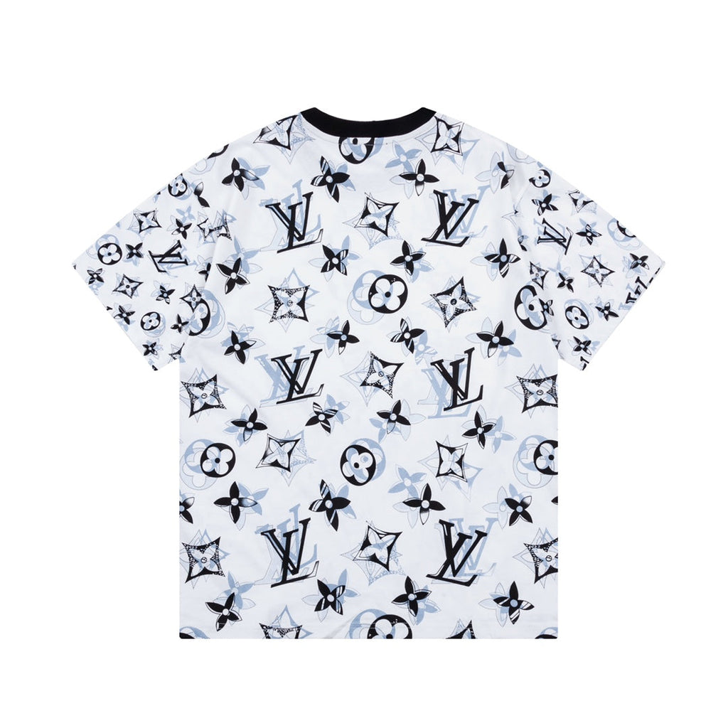 Gradient graffiti print T-shirt