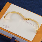 Signature Monogram Diamond Flower Open Cuff Bracelet